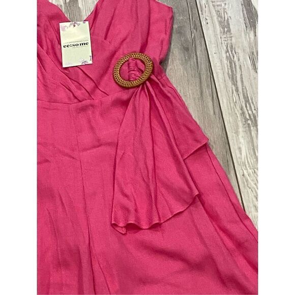 ee:some hot pink Capri romper, jumpsuit size S - Picture 3 of 12